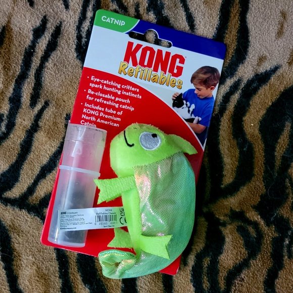 KONG Refillable s Critter Catnip Cat Toy Chameleon, ea. New! - Picture 1 of 3
